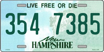 NH license plate 3547385