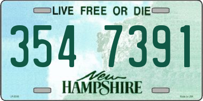 NH license plate 3547391