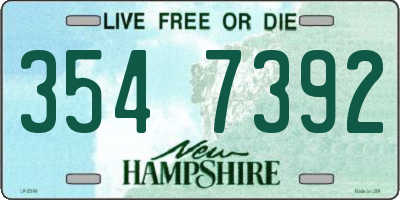 NH license plate 3547392