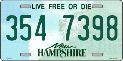NH license plate 3547398