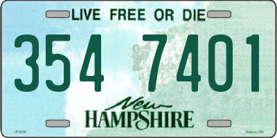 NH license plate 3547401