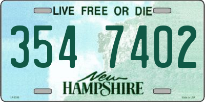 NH license plate 3547402