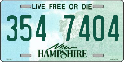 NH license plate 3547404