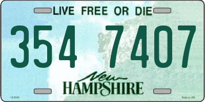 NH license plate 3547407