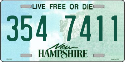 NH license plate 3547411