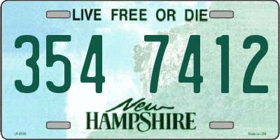 NH license plate 3547412