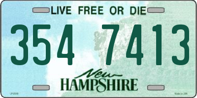NH license plate 3547413
