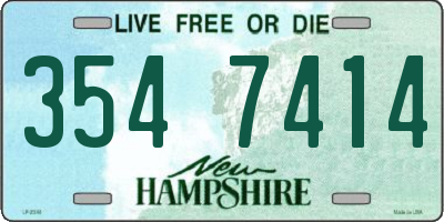 NH license plate 3547414