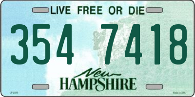 NH license plate 3547418