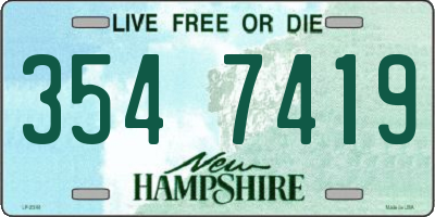 NH license plate 3547419