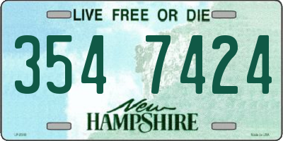 NH license plate 3547424