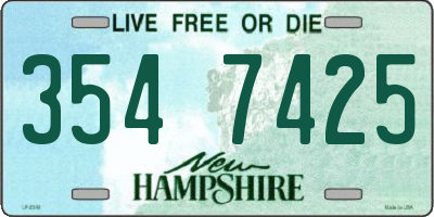 NH license plate 3547425