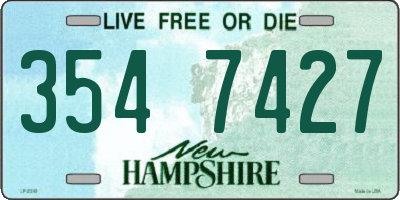 NH license plate 3547427