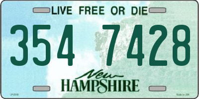 NH license plate 3547428