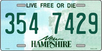NH license plate 3547429