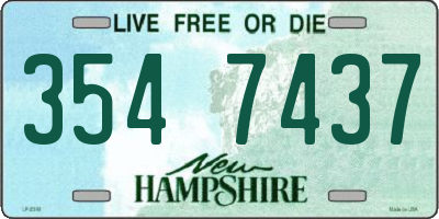 NH license plate 3547437
