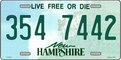 NH license plate 3547442