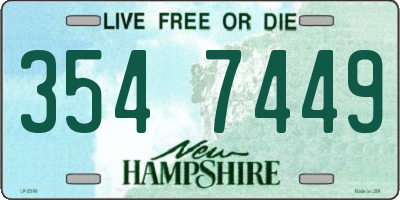 NH license plate 3547449