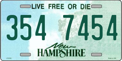 NH license plate 3547454