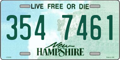 NH license plate 3547461