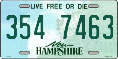 NH license plate 3547463