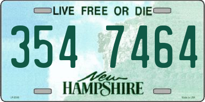 NH license plate 3547464