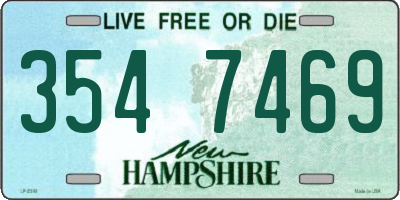 NH license plate 3547469