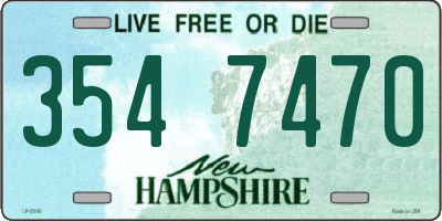 NH license plate 3547470