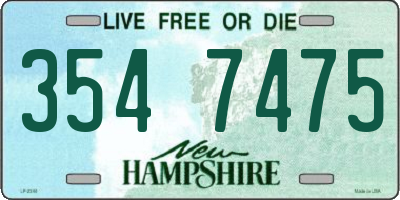 NH license plate 3547475
