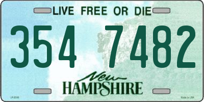 NH license plate 3547482