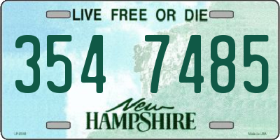 NH license plate 3547485