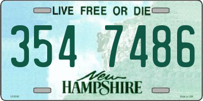 NH license plate 3547486