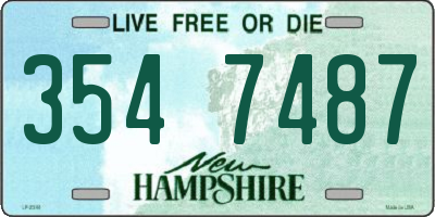 NH license plate 3547487