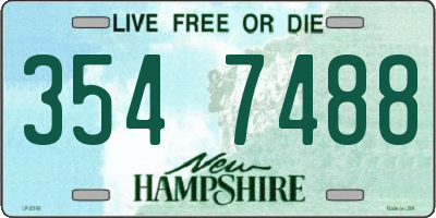NH license plate 3547488