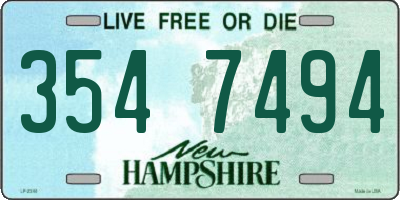 NH license plate 3547494