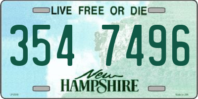 NH license plate 3547496