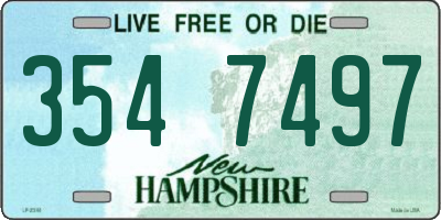 NH license plate 3547497