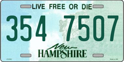 NH license plate 3547507