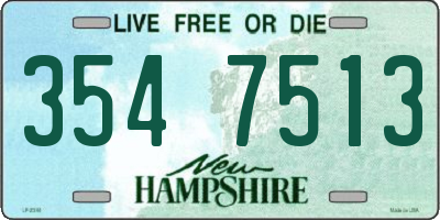 NH license plate 3547513