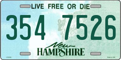 NH license plate 3547526