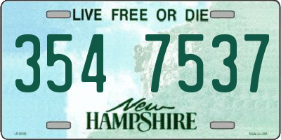NH license plate 3547537