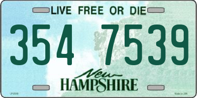 NH license plate 3547539