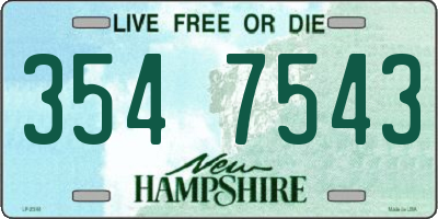 NH license plate 3547543