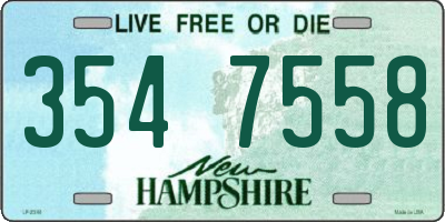 NH license plate 3547558