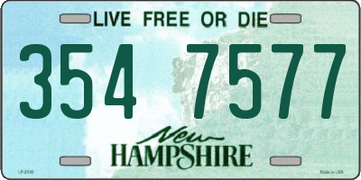 NH license plate 3547577