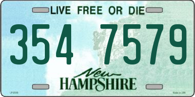 NH license plate 3547579