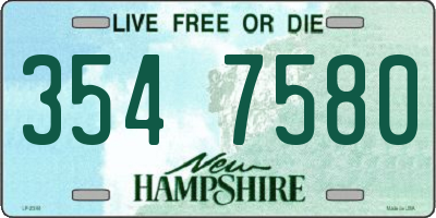 NH license plate 3547580