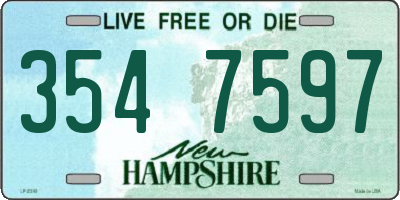 NH license plate 3547597