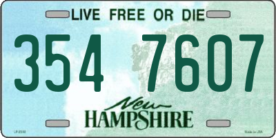 NH license plate 3547607