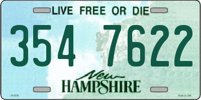 NH license plate 3547622